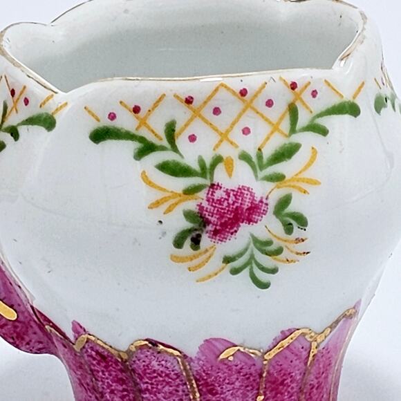Miniature Tea Cup Flower  Devorative China  Gold Trim - Picture 2 of 8